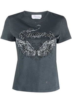 Blumarine logo-print cotton T-shirt - Black