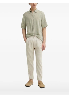 Tiger of Sweden short-sleeve linen shirt - Green