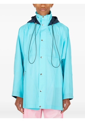 Botter hooded panelled raincoat - Blue