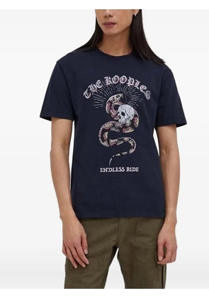 The Kooples snake skull graphic T-shirt - Blue