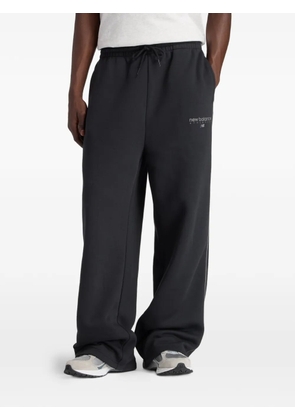 New Balance contrast piping fleece track pants - Black