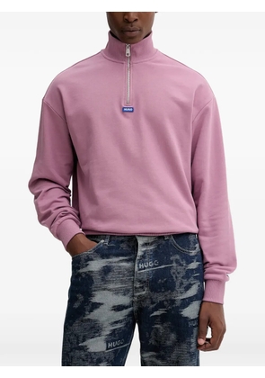 HUGO zip-up high-neck sweatshirt - Pink