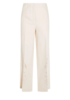 TWINSET linen-blend trousers - Neutrals