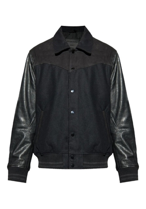 AllSaints Endleton leather panelled jacket - Black