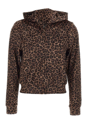 MC2 Saint Barth animal-print zip-up hoodie - Brown