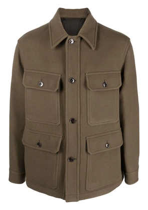 LEMAIRE button-down wool shirt jacket - Green