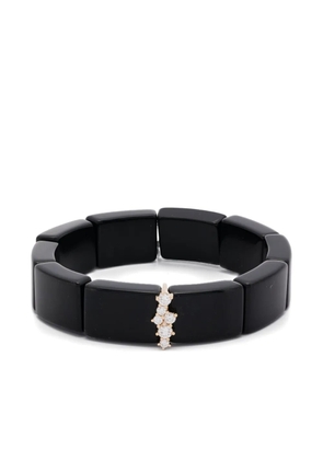 Sydney Evan 14K yellow gold diamond and onyx bracelet - Black