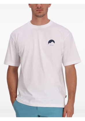 BOSS mountain-graphic cotton T-shirt - White