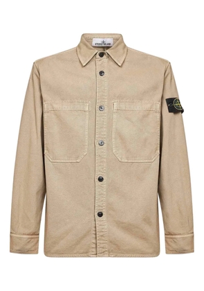 Stone Island patch-pockets badge shirt - Neutrals