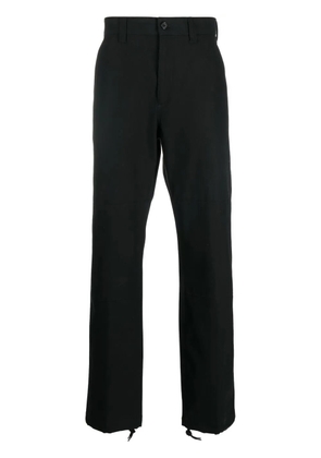 Alexander McQueen drawstring-hem cotton trousers - Black