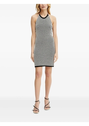 SIMONA CORSELLINI halter-neck geometric-pattern dress - Black