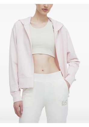 Ea7 Emporio Armani jersey zip-up hoodie - Pink