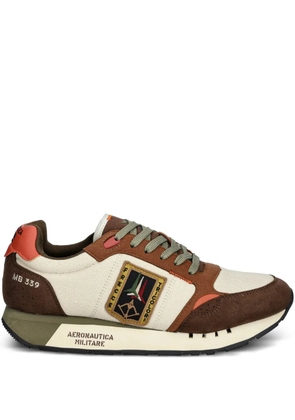 Aeronautica Militare embroidered sneakers - Neutrals