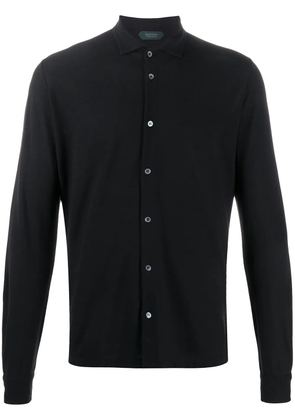 Zanone regular-fit cotton shirt - Black