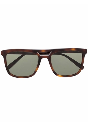 Saint Laurent Eyewear tortoiseshell square-frame sunglasses - Brown