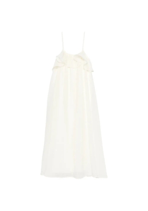 Eleh ruffled midi dress - White