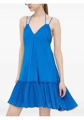 Beatrice B pleated ruffled mini dress - Blue