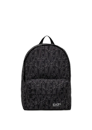 Ea7 Emporio Armani graphic-print backpack - Black