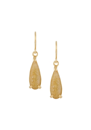 Wouters & Hendrix Rutilated Quartz drop earrings - Gold