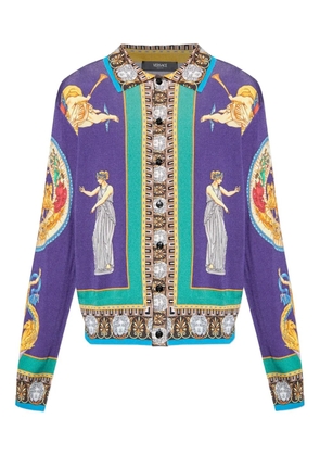 Versace Hall Of Statues silk cardigan - Purple