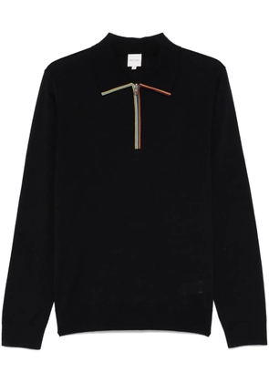 Paul Smith Artist-stripe detailed polo shirt - Blue