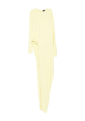 TOM FORD long-sleeve side-slit gown - Neutrals