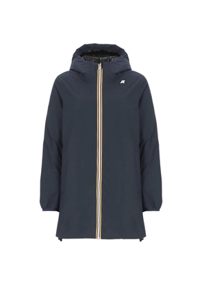 K-Way Sophie logo-print reversible coat - Blue
