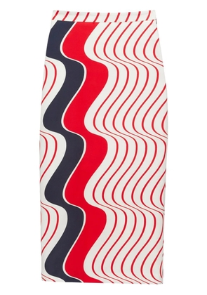 MSGM printed pencil skirt - White