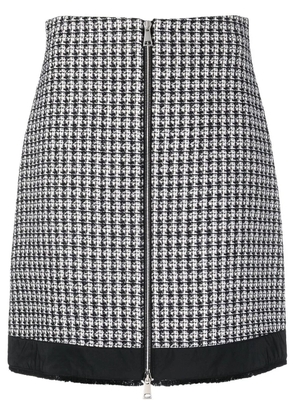 Moncler tweed A-line skirt - White