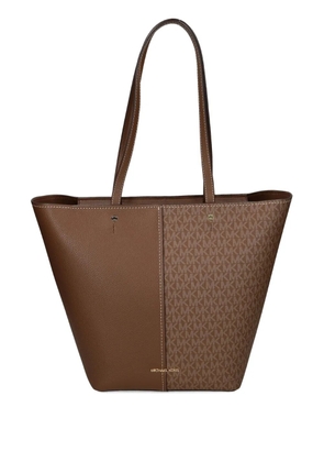 Michael Michael Kors monogram panel tote bag - Brown