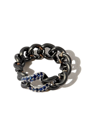 SHAY 18K black gold jumbo link ring