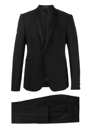 Emporio Armani fitted tuxedo suit - Black