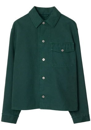 Burberry EKD-embroidered cotton jacket - Green
