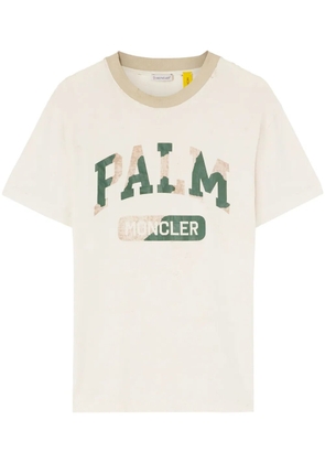 Palm Angels x Moncler x Moncler logo-print cotton T-shirt - White