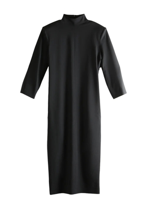 Calvin Klein high-neck three-quarter sleeve dress - Black