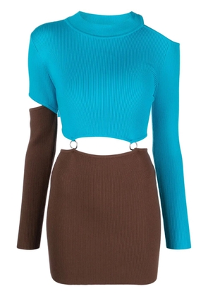 Andersson Bell cut-out two-tone dress - Blue