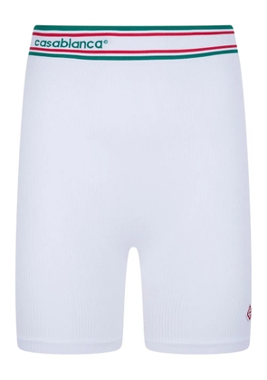 Casablanca striped-waist shorts - White