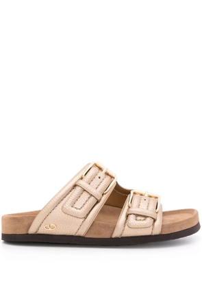 Valentino Garavani Fussbet double-strap slides - Gold