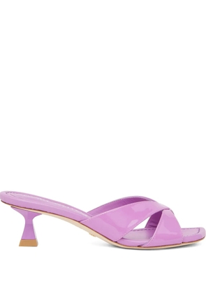 Stuart Weitzman 50mm Miami Xcurve cutout-crossover sandals - Pink
