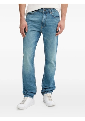 HUGO logo-patch button-fastening jeans - Blue