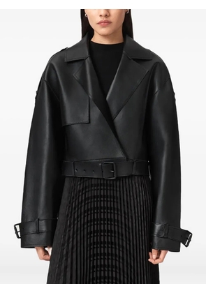 AllSaints belted-fastening jacket - Black