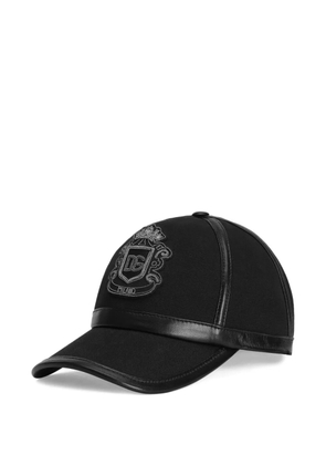 Dolce & Gabbana crest-embroidered baseball cap - Black