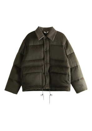 Auralee padded flap-pocket jacket - Brown