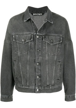 Palm Angels logo-print denim jacket - Black
