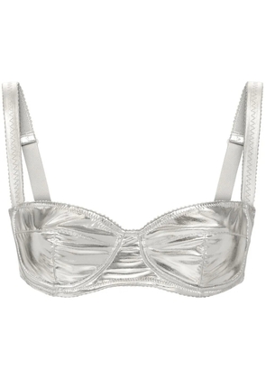 Dolce & Gabbana KIM DOLCE&GABBANA coated balconette bra - Silver