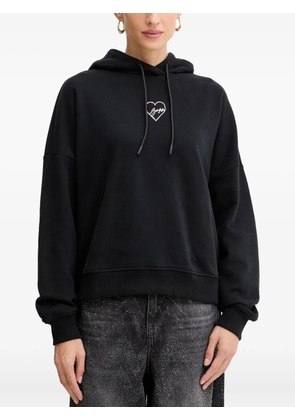 BOSS heart-graphic hooded - Black