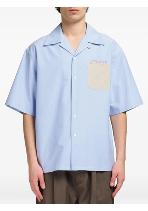 Marni logo-embroidered shirt - Blue