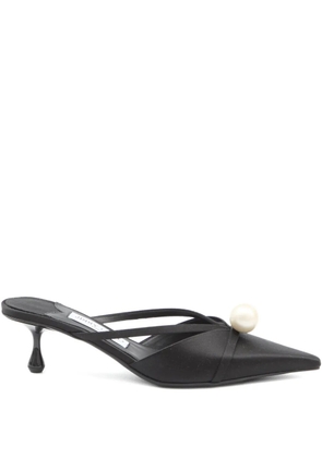 Jimmy Choo 50mm Sana pearl-embellished mules - Black