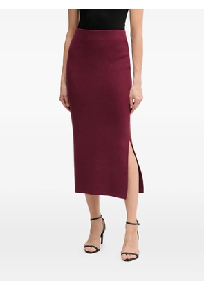 Joseph Ribkoff slit-detail midi skirt - Red