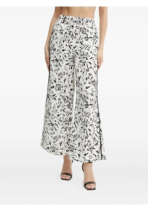 Karl Lagerfeld floral-print drawstring trousers - White